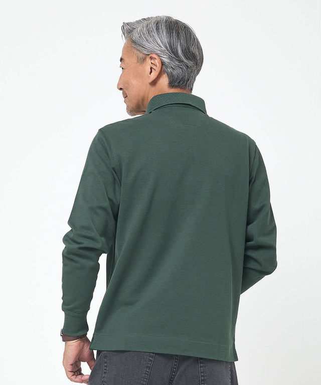 鹿の子 メランジカラー ポロシャツ