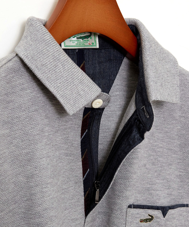 鹿の子 メランジカラー ポロシャツ