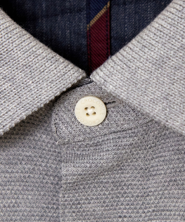 鹿の子 メランジカラー ポロシャツ