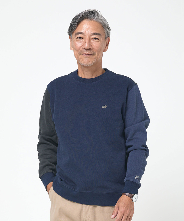 ダブルフェイス クルーネック トレーナー