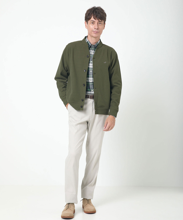 スタンドカラー カットカーディガン