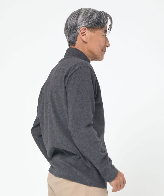 ハイネック リブ カットソー