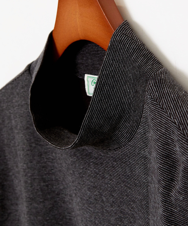 ハイネック リブ カットソー