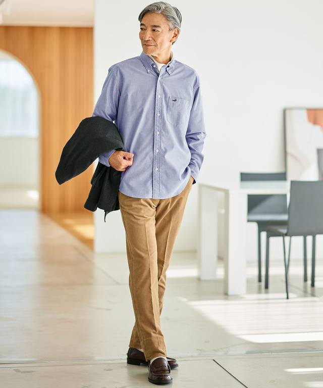 ハイネック リブ カットソー