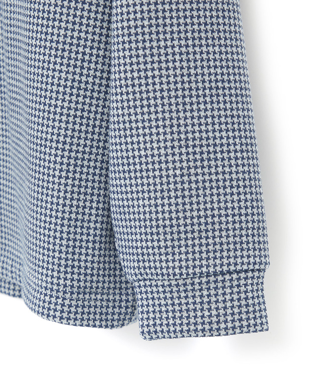 千鳥柄 ハーフジップ ポロシャツ