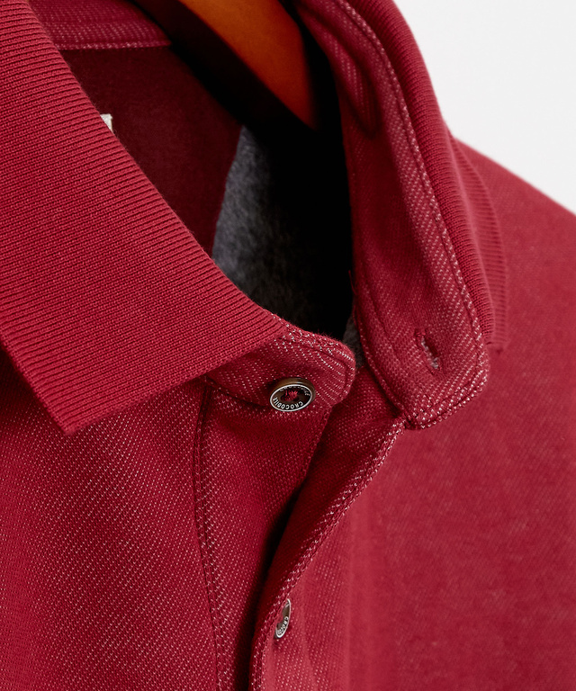 チェック柄 プリント ポロシャツ