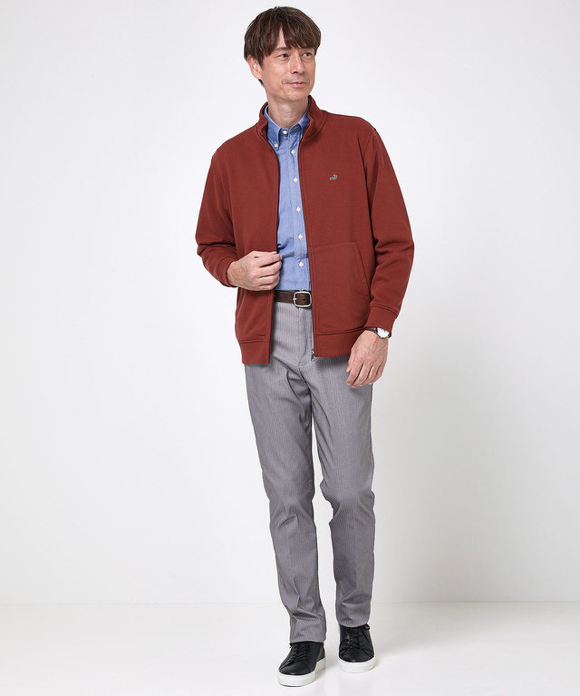 スタンドカラー フルジップ ブルゾン