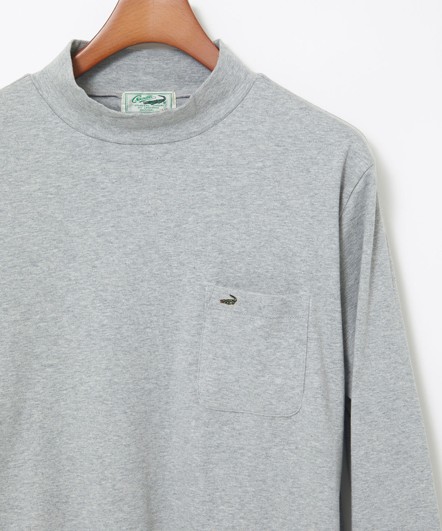 スムース素材 ハイネック カットソー