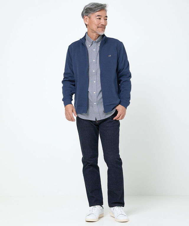 ダブルフェイス ジップアップ ブルゾン