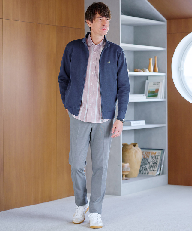 ダブルフェイス ジップアップ ブルゾン