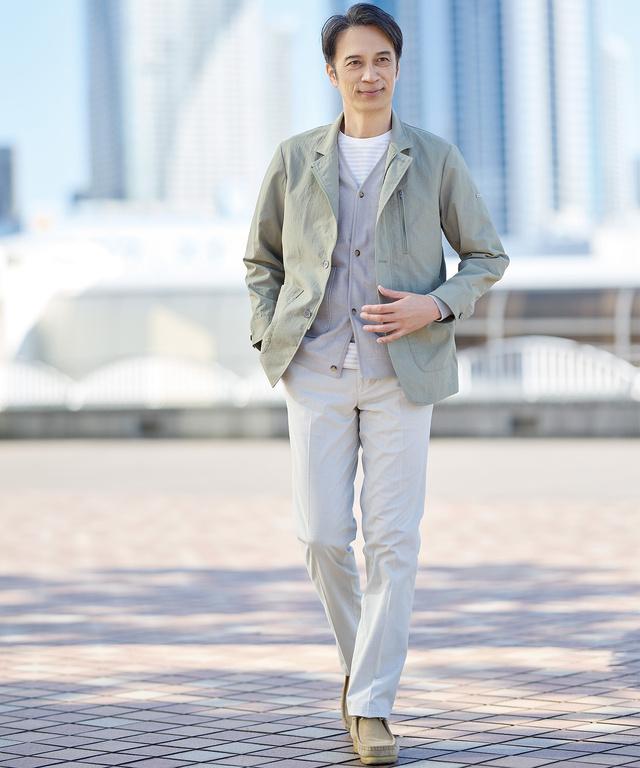 ストレッチ Vネック カーディガン