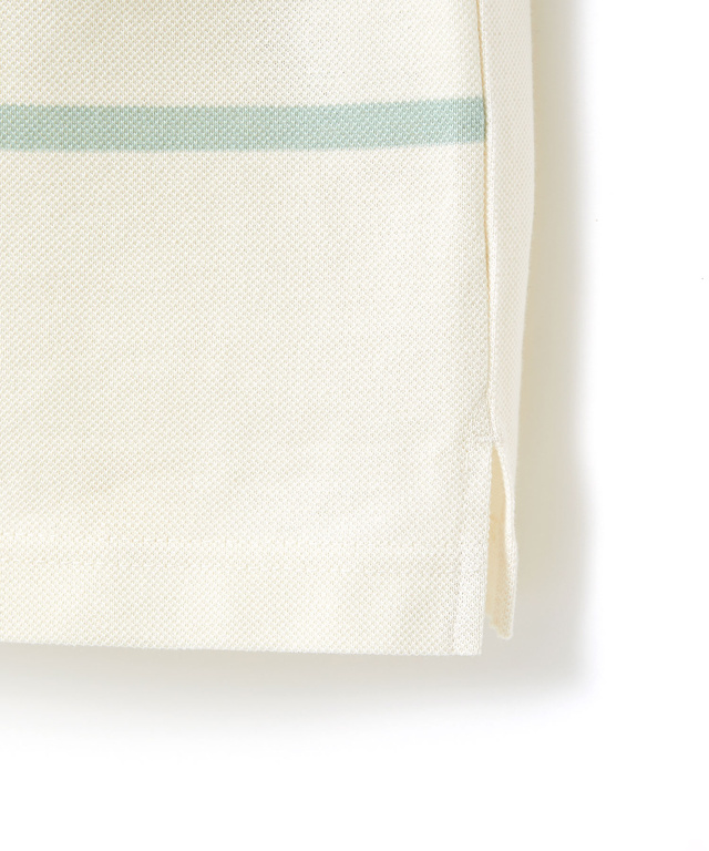 パネルボーダー 長袖ポロシャツ【日本製生地】