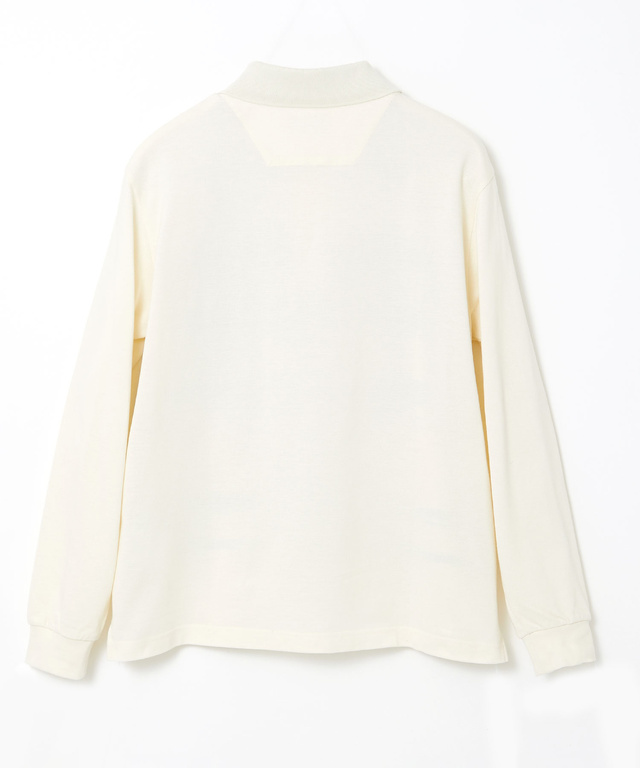 パネルボーダー 長袖ポロシャツ【日本製生地】