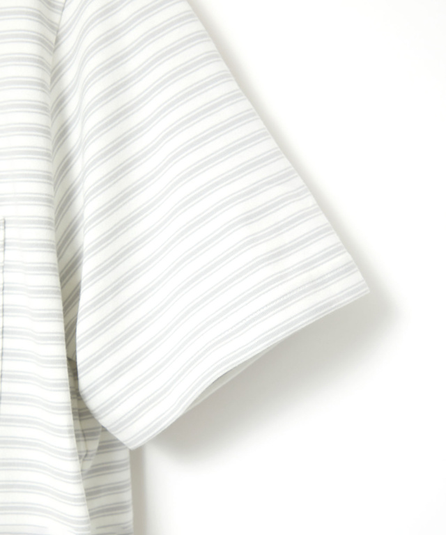 ボーダー クルーネック Tシャツ【接触冷感】【UV加工】