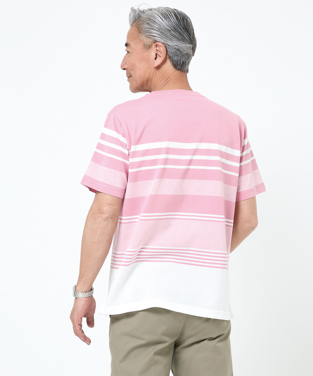 マルチ パネルボーダー Tシャツ
