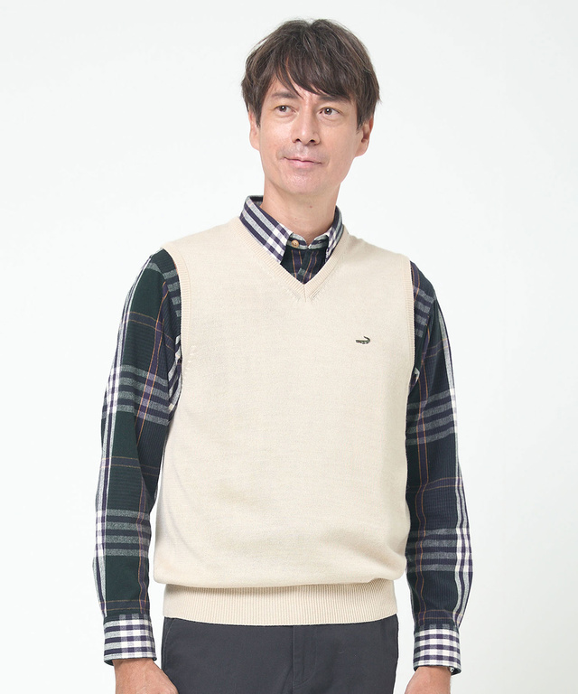 10ゲージＶネックベスト【洗濯機洗いOK】