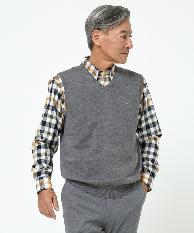 10ゲージＶネックベスト【洗濯機洗いOK】