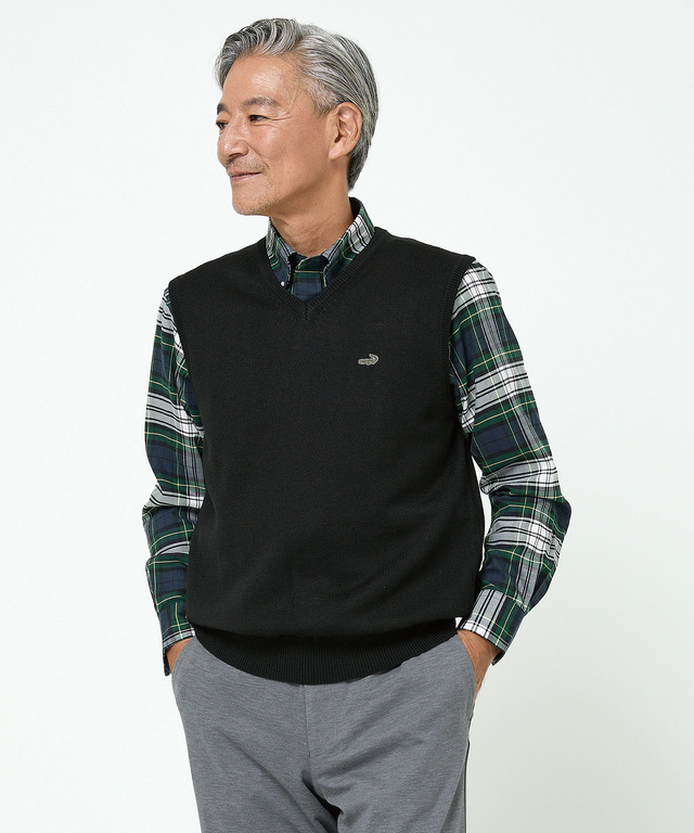 10ゲージＶネックベスト【洗濯機洗いOK】