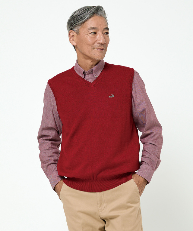 10ゲージＶネックベスト【洗濯機洗いOK】