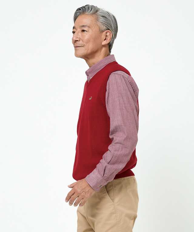 10ゲージＶネックベスト【洗濯機洗いOK】