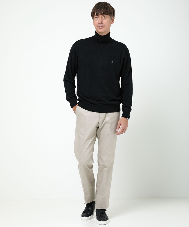 ハイゲージ タートルネック ニット【手洗いOK】