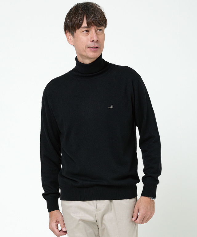 ハイゲージ タートルネック ニット【手洗いOK】