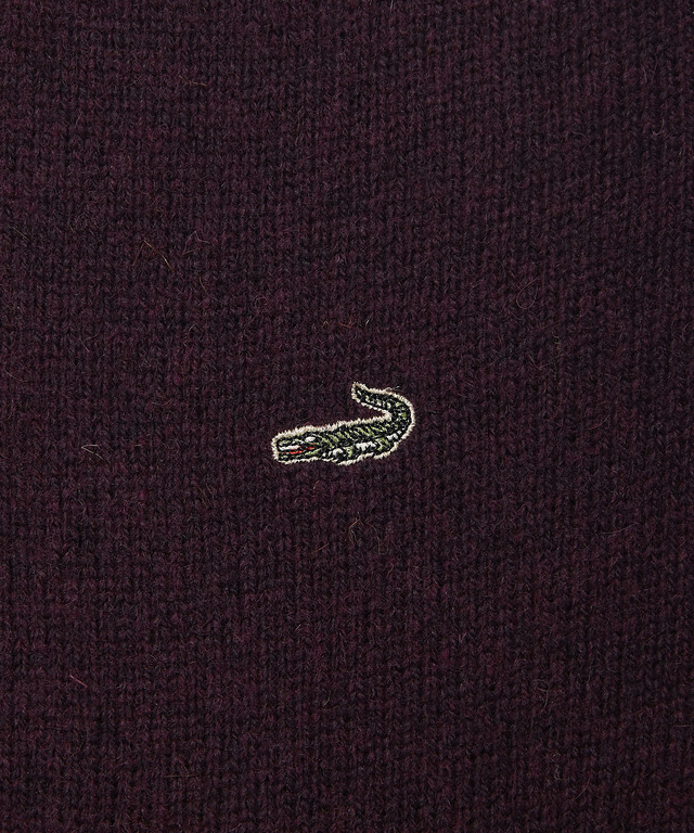 ウールブレンド ヘンリーネック ニット【手洗いOK】