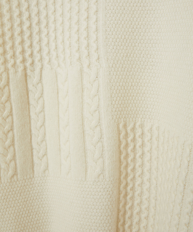 ラムウール マルチパターン ニット