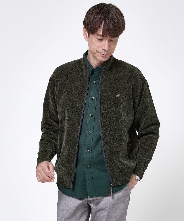 モールニット フルジップ ブルゾン