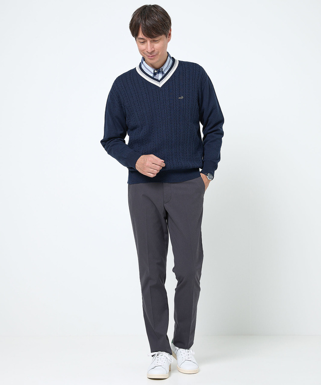 ケーブル チルデン ニット【手洗いOK】