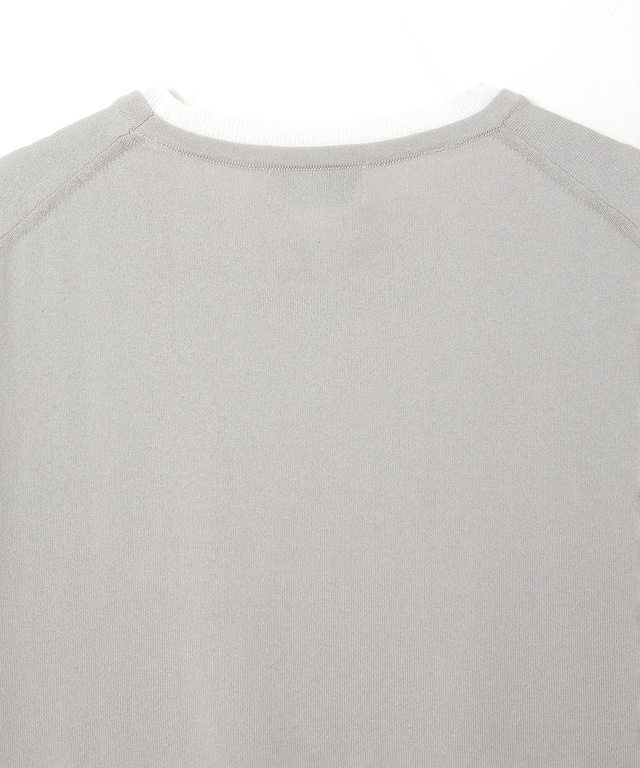 レイヤード風 ニット Tシャツ【手洗いOK】