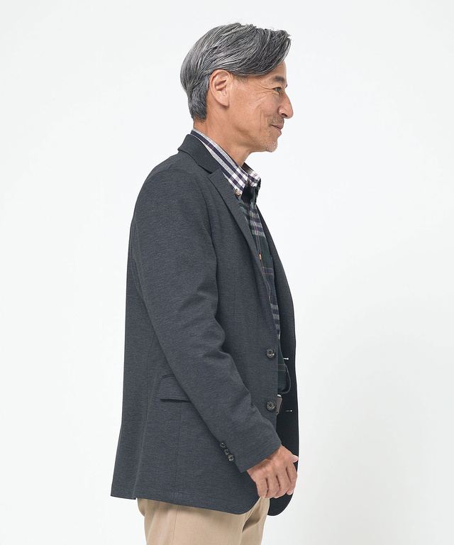 ジャージ素材 テーラード ジャケット