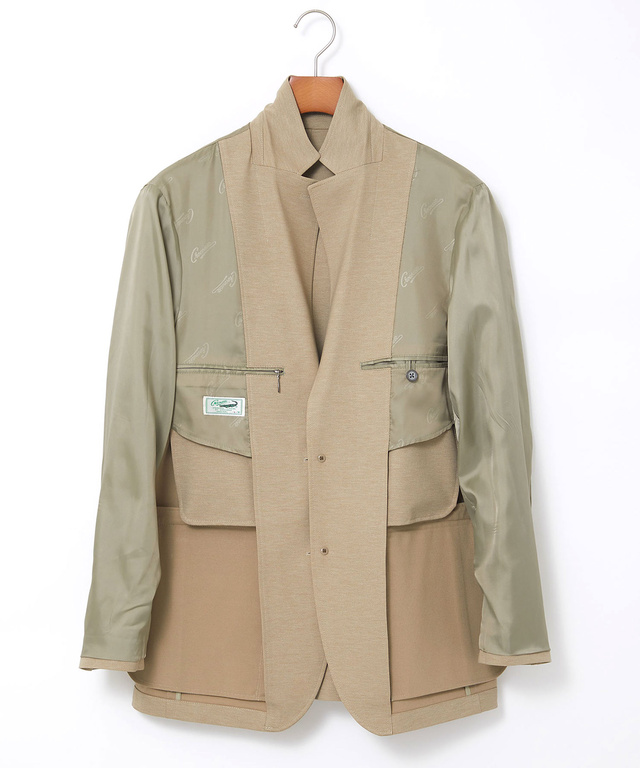 ジャージ素材 テーラード ジャケット