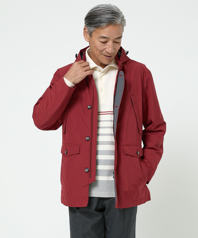 タフタ フード付き マウンテン パーカー