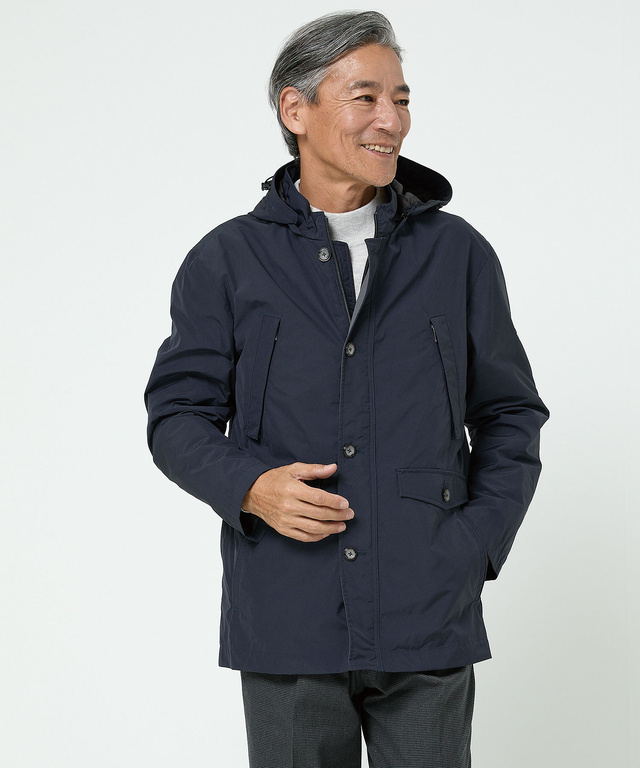 タフタ フード付き マウンテン パーカー