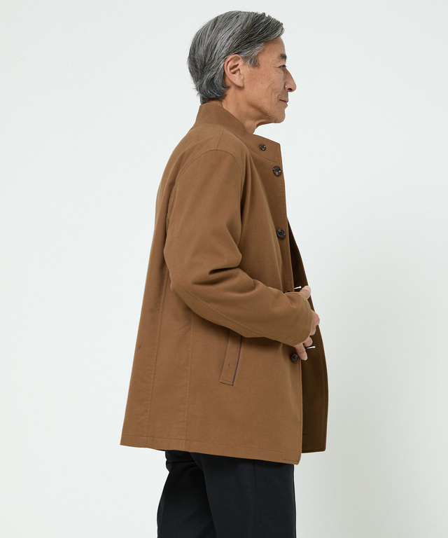 ジャージーメルトン スタンドカラー ジャケット