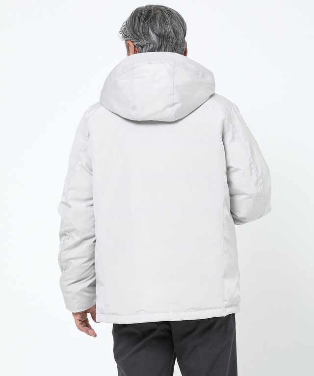 内キルト スタンドカラー ダウン ジャケット