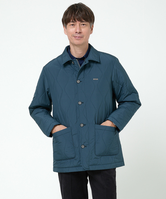 キルティング ステンカラー ジャケット