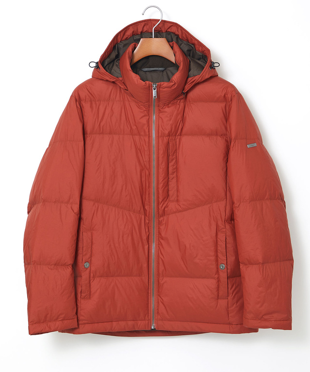 フード付き  スタンドカラー ダウンジャケット