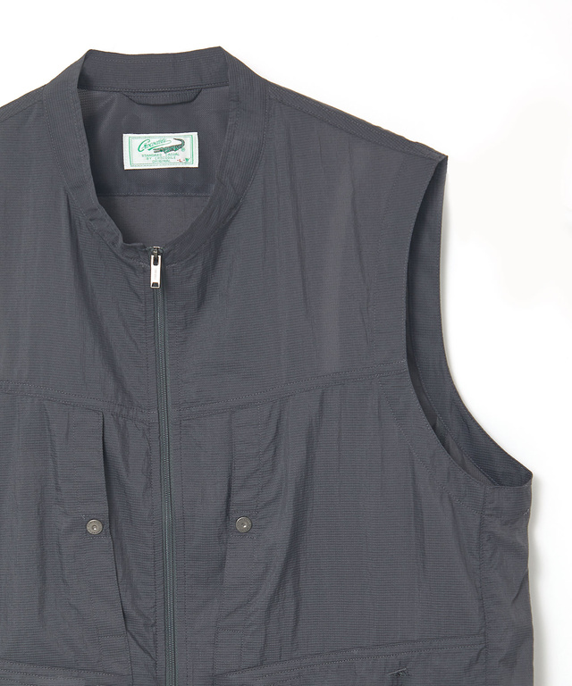 ナイロン マルチポケット ジップベスト