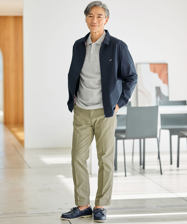 ストレッチ ノータック スマート チノパンツ【日本製生地】