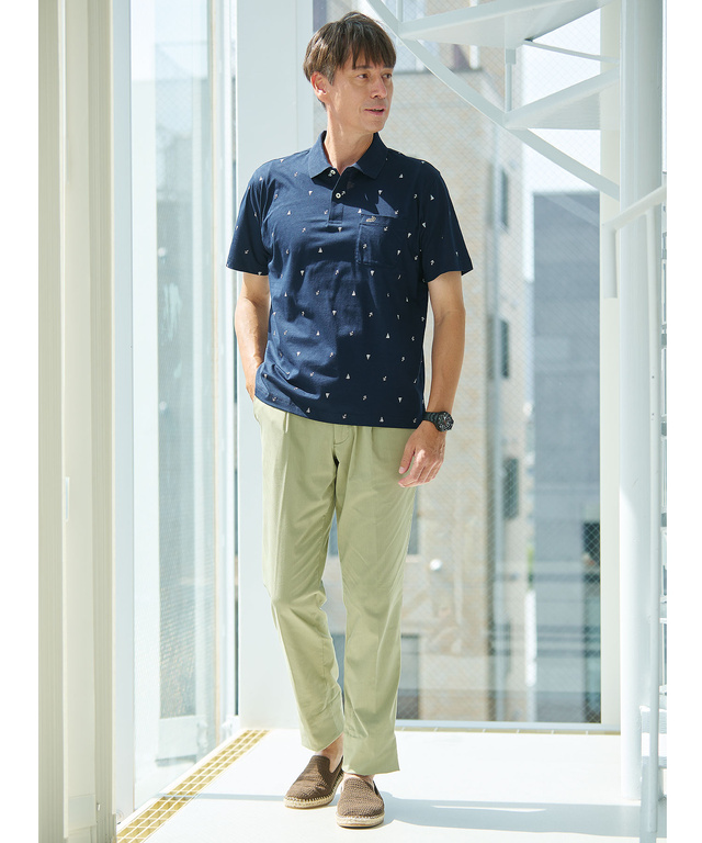 ツイルタック ストレッチ パンツ【接触冷感】【UV加工】