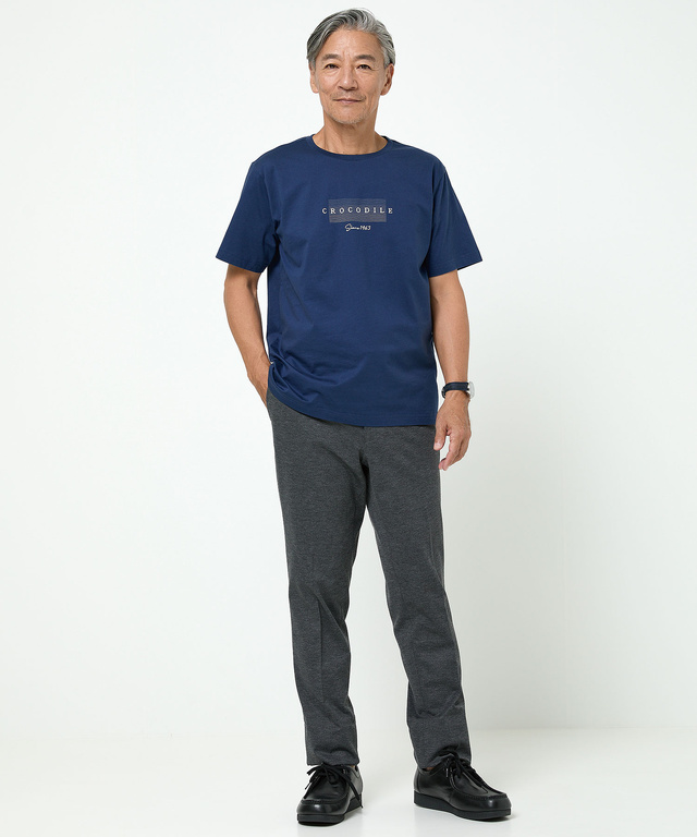 ポンチ素材 ストレート パンツ