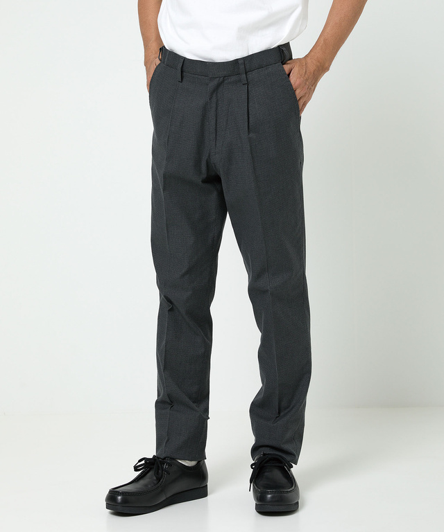 千鳥柄 微起毛 タックパンツ