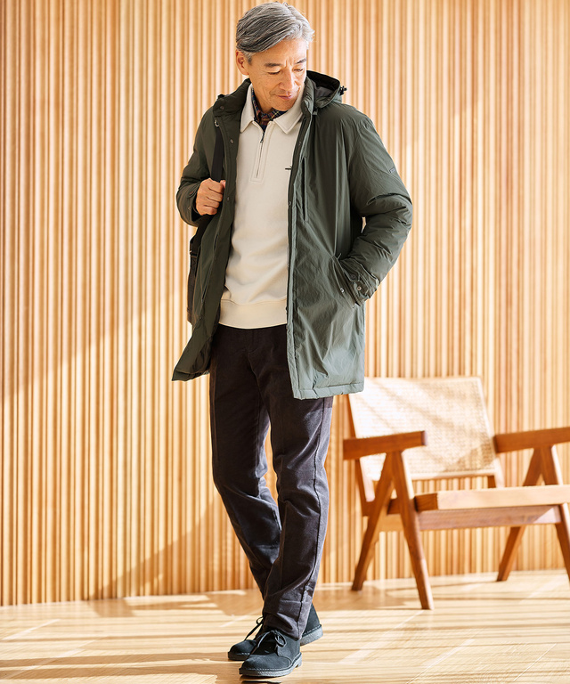 裏起毛 テーパード パンツ