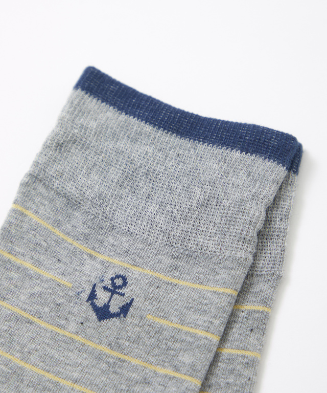 マリンモチーフ 細ライン ソックス