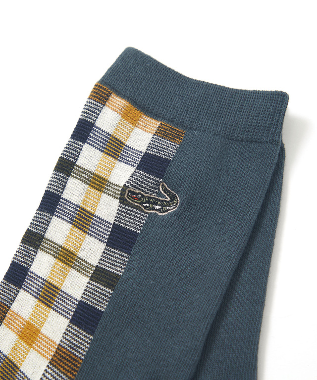 クロコダイルタータン 切り替え ソックス