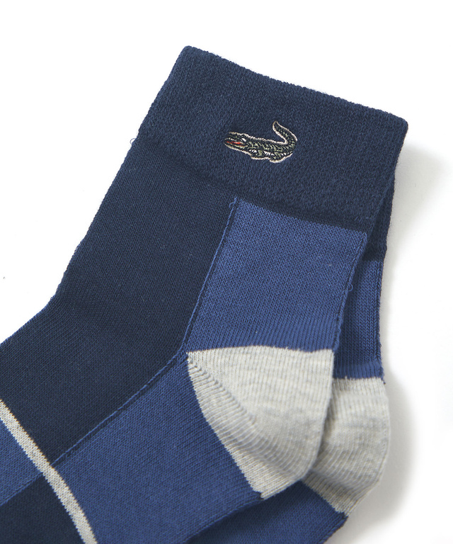 カラーブロック ショート丈 ソックス