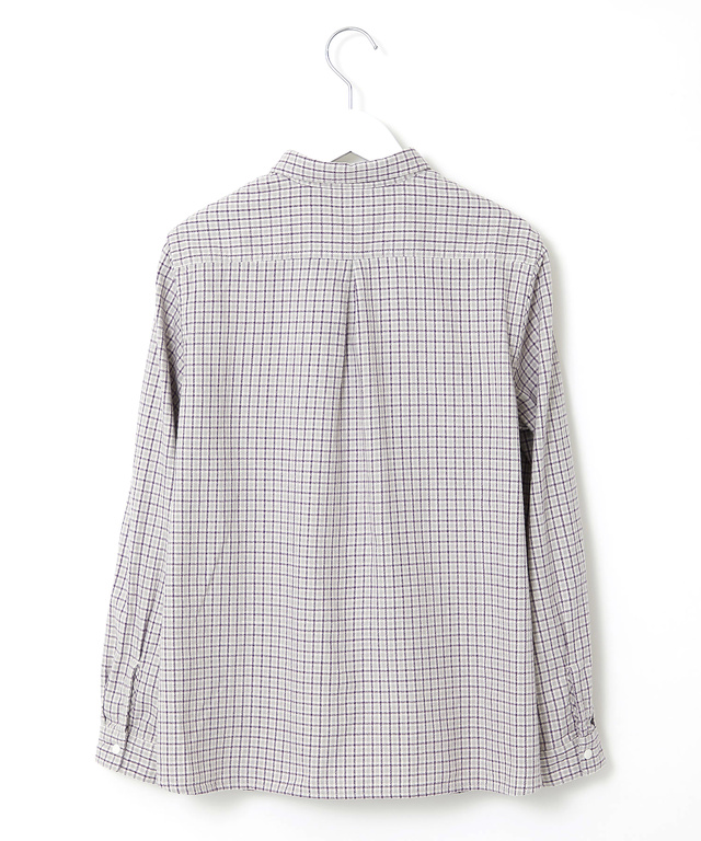 コットン チェック柄 ブラウス