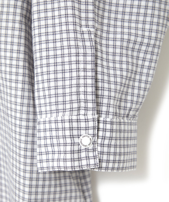 アムンゼン チェック柄 七分袖 ブラウス